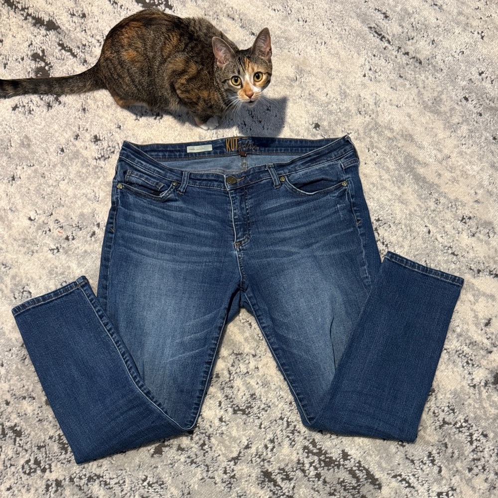 Kut from the Kloth Dark Blue Denim Ankle Skinny Jeans
